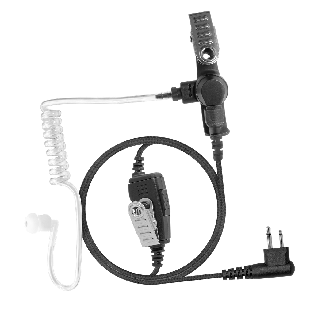 [AT1W-M12] 1-Wire Acoustic Tube Earpiece with Braided Fiber Cloth (Motorola - M12)