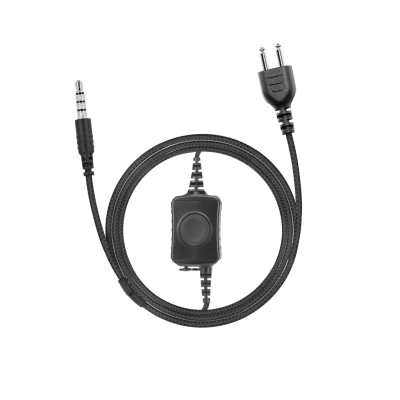 [SL1WLPTT-3.5] 1-Wire SnapLock Earpiece Base with Braided Fiber Cloth  Large PTT