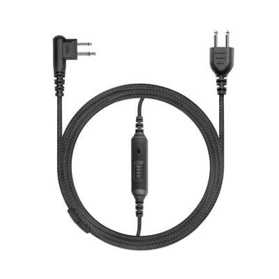 [SL1WSLIM-M19] 1-Wire SnapLock Earpiece Base with Braided Fiber Cloth  Slim PTT (Motorola - M19)