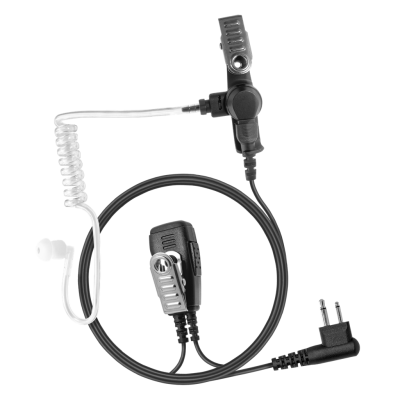 [AT1WB-M12] 1-Wire Acoustic Tube Earpiece with 2 Lines Out Bottom of PTT-Mic (Motorola - M12)